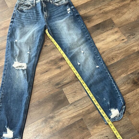 Kancan high rise relaxed fit distressed jeans. Size 27. - Picture 2 of 7